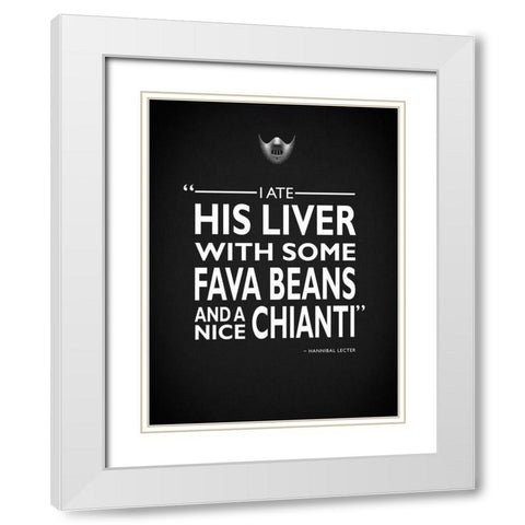 Silence Lambs Ate His Liver White Modern Wood Framed Art Print with Double Matting by Rogan, Mark