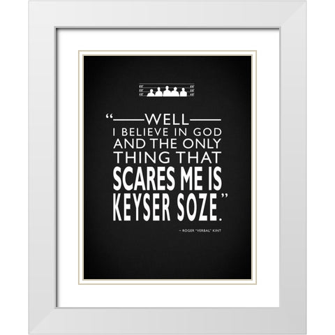 The Usual Suspects - Scares White Modern Wood Framed Art Print with Double Matting by Rogan, Mark