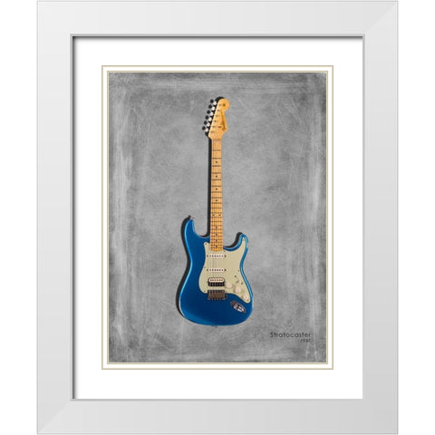 Fender Stratocaster 57 White Modern Wood Framed Art Print with Double Matting by Rogan, Mark