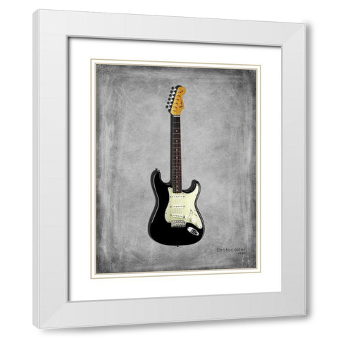 Fender Stratocaster 59 White Modern Wood Framed Art Print with Double Matting by Rogan, Mark