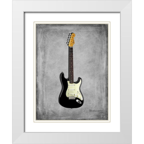 Fender Stratocaster 59 White Modern Wood Framed Art Print with Double Matting by Rogan, Mark