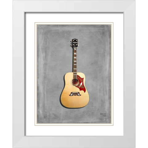 Gibson Dove 1960 White Modern Wood Framed Art Print with Double Matting by Rogan, Mark