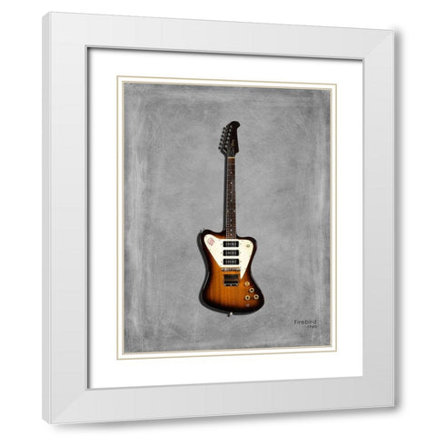 Gibson Firebird 65 White Modern Wood Framed Art Print with Double Matting by Rogan, Mark
