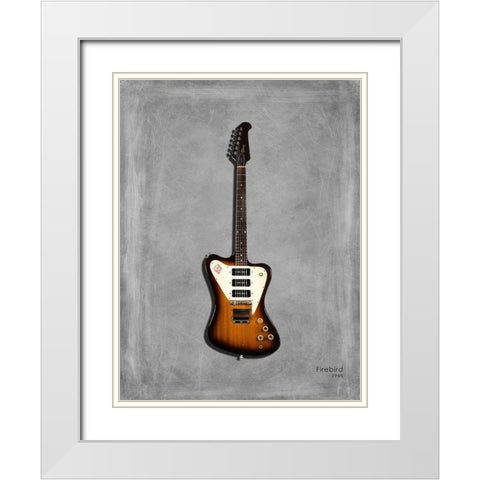 Gibson Firebird 65 White Modern Wood Framed Art Print with Double Matting by Rogan, Mark