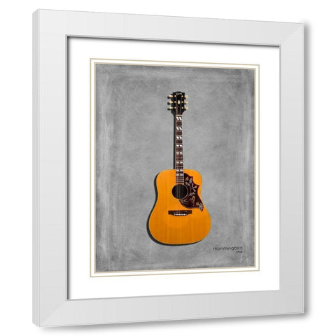 Gibson Hummingbird 1968 White Modern Wood Framed Art Print with Double Matting by Rogan, Mark
