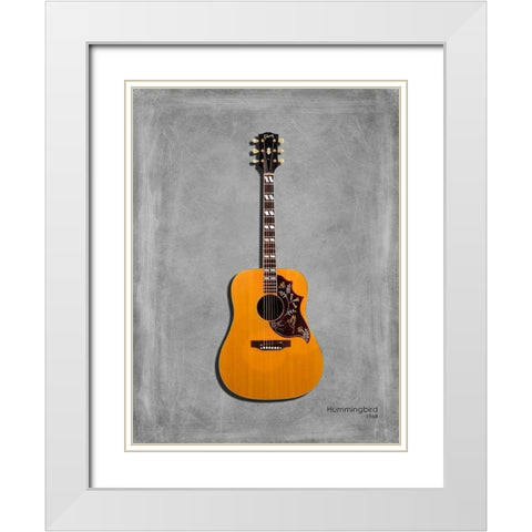 Gibson Hummingbird 1968 White Modern Wood Framed Art Print with Double Matting by Rogan, Mark