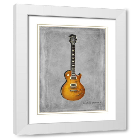 Gibson Les Paul Standard 1959 White Modern Wood Framed Art Print with Double Matting by Rogan, Mark