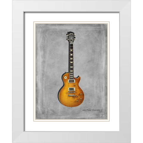 Gibson Les Paul Standard 1959 White Modern Wood Framed Art Print with Double Matting by Rogan, Mark