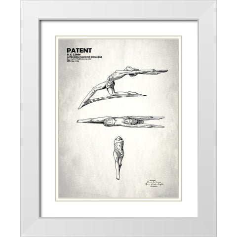 Radiator Ornament 1933 White Modern Wood Framed Art Print with Double Matting by Rogan, Mark