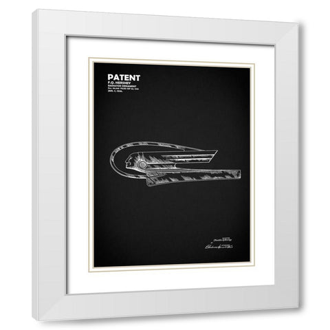 Radiator Ornament 1935 Bk White Modern Wood Framed Art Print with Double Matting by Rogan, Mark