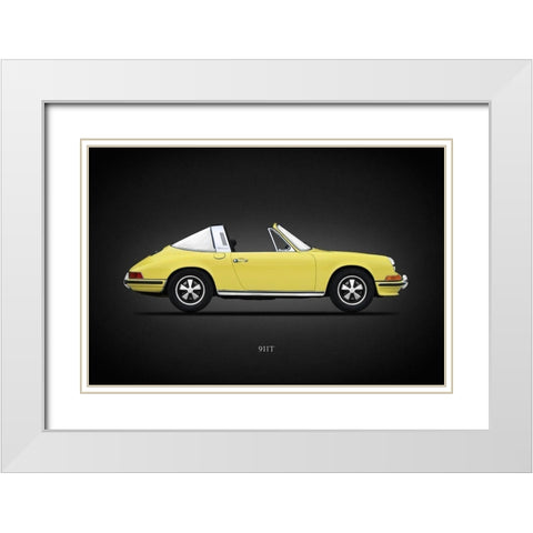 Porsche 911T Targa 1972 White Modern Wood Framed Art Print with Double Matting by Rogan, Mark