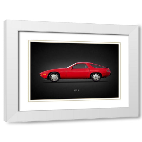 Porsche 928S 1986 White Modern Wood Framed Art Print with Double Matting by Rogan, Mark