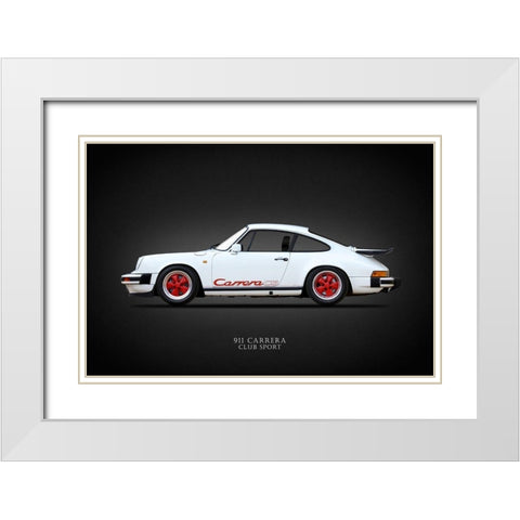 Porsche Carrera Club Sport 88 White Modern Wood Framed Art Print with Double Matting by Rogan, Mark