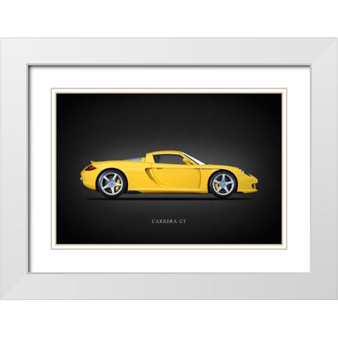 Porsche Carrera GT 2005 White Modern Wood Framed Art Print with Double Matting by Rogan, Mark