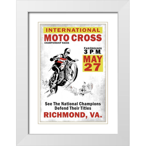 MotoCross Richmond VA  White Modern Wood Framed Art Print with Double Matting by Rogan, Mark