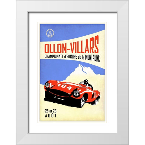 Ollon-Villars White Modern Wood Framed Art Print with Double Matting by Rogan, Mark