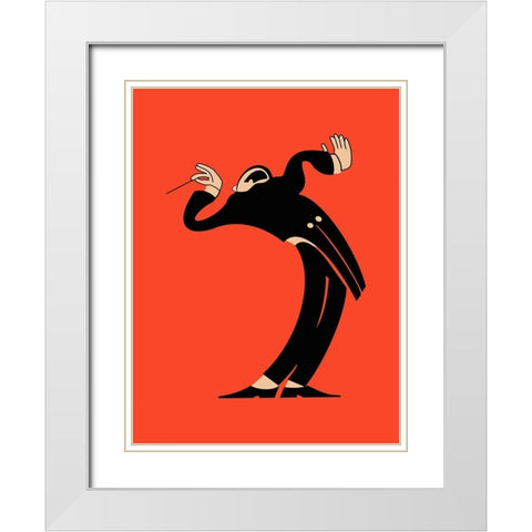 The Conductor  White Modern Wood Framed Art Print with Double Matting by Rogan, Mark