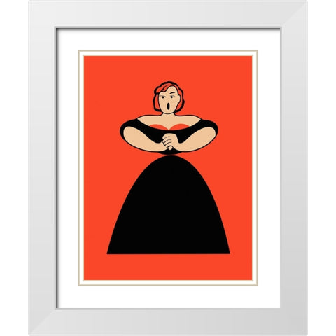 The Singer  White Modern Wood Framed Art Print with Double Matting by Rogan, Mark