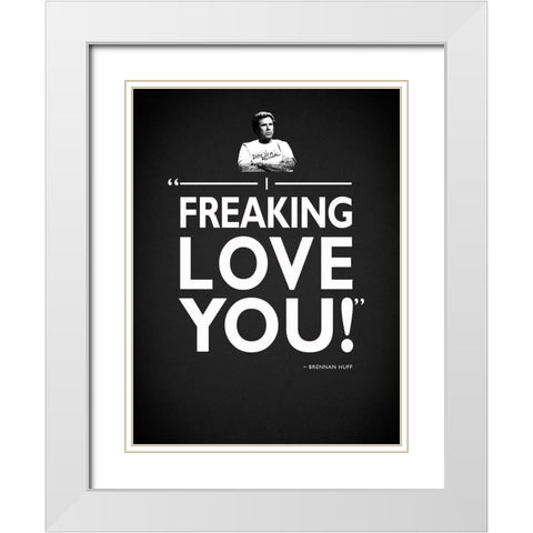I Love You White Modern Wood Framed Art Print with Double Matting by Rogan, Mark