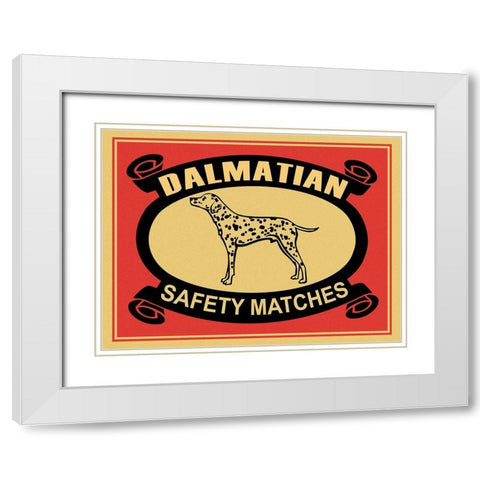Dalmatian Safety Matches White Modern Wood Framed Art Print with Double Matting by Rogan, Mark