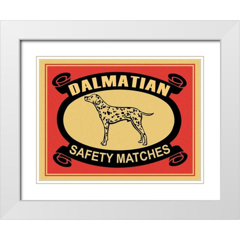 Dalmatian Safety Matches White Modern Wood Framed Art Print with Double Matting by Rogan, Mark