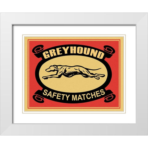 Greyhound Safety Matches White Modern Wood Framed Art Print with Double Matting by Rogan, Mark