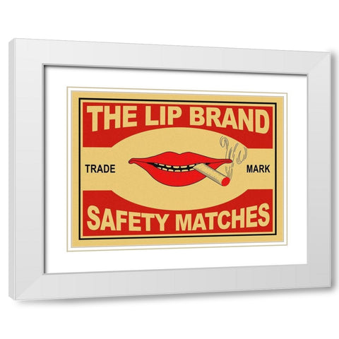 The Lip Brand Matches White Modern Wood Framed Art Print with Double Matting by Rogan, Mark