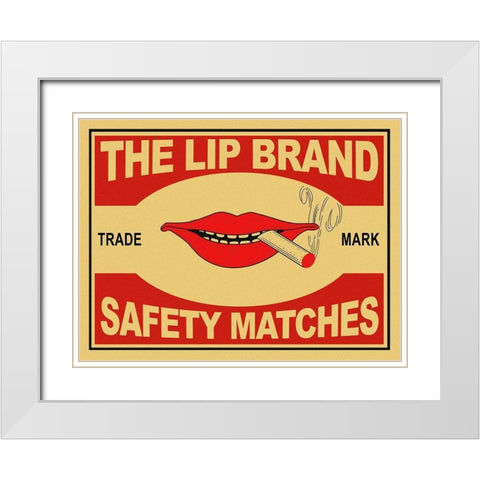The Lip Brand Matches White Modern Wood Framed Art Print with Double Matting by Rogan, Mark