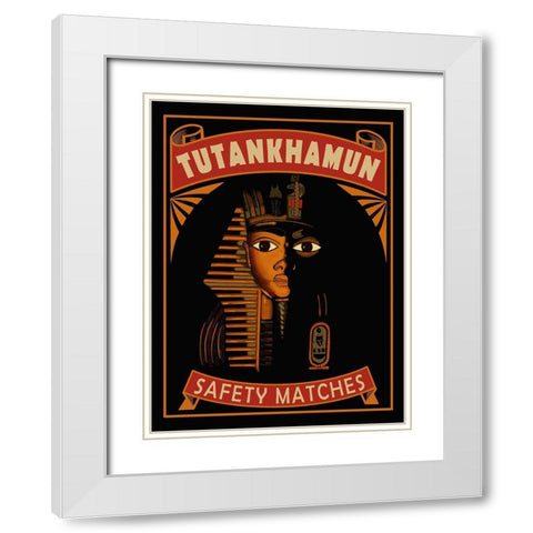 Tutankhamum Safety Matches White Modern Wood Framed Art Print with Double Matting by Rogan, Mark