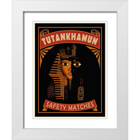 Tutankhamum Safety Matches White Modern Wood Framed Art Print with Double Matting by Rogan, Mark