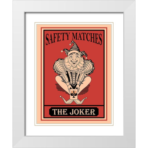 Joker Safety Matches White Modern Wood Framed Art Print with Double Matting by Rogan, Mark