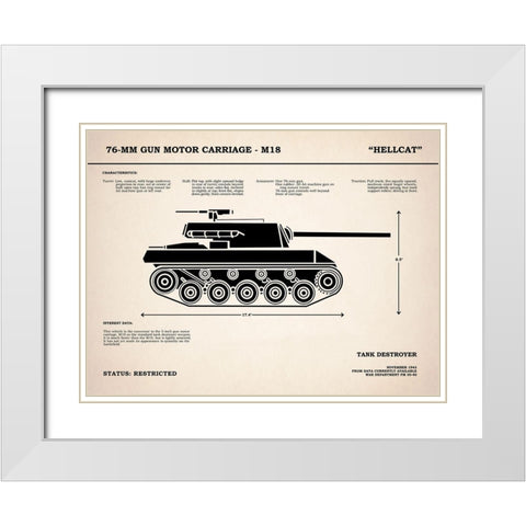 T70 76mm Gun Motor Carriage White Modern Wood Framed Art Print with Double Matting by Rogan, Mark