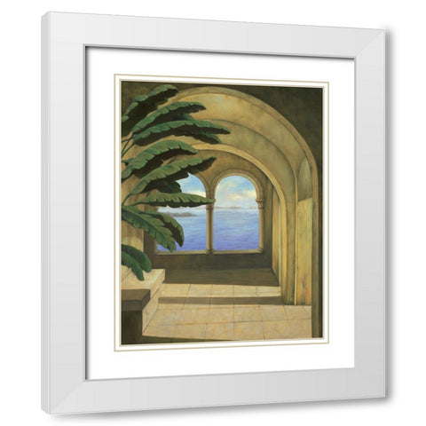 Ocean Villa I White Modern Wood Framed Art Print with Double Matting by Blanco, Samuel