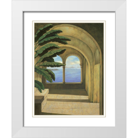 Ocean Villa I White Modern Wood Framed Art Print with Double Matting by Blanco, Samuel