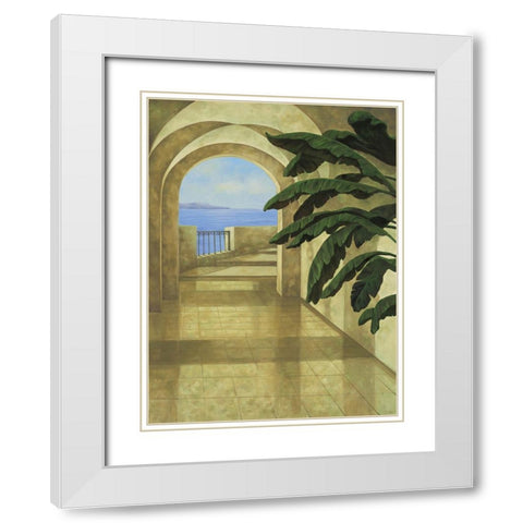 Ocean Villa II White Modern Wood Framed Art Print with Double Matting by Blanco, Samuel