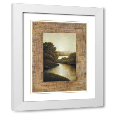 Morning light II White Modern Wood Framed Art Print with Double Matting by Blanco, Samuel