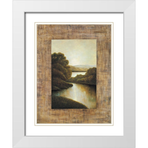 Morning light II White Modern Wood Framed Art Print with Double Matting by Blanco, Samuel