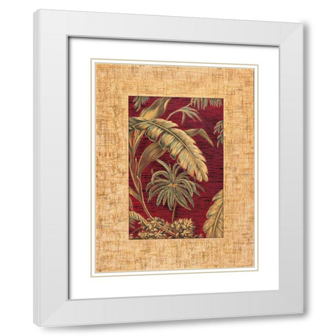 Tropical II White Modern Wood Framed Art Print with Double Matting by Blanco, Samuel