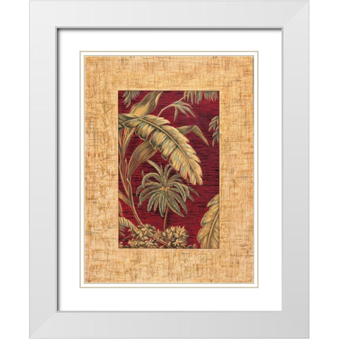 Tropical II White Modern Wood Framed Art Print with Double Matting by Blanco, Samuel