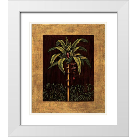Tropical Paradise II White Modern Wood Framed Art Print with Double Matting by Blanco, Samuel