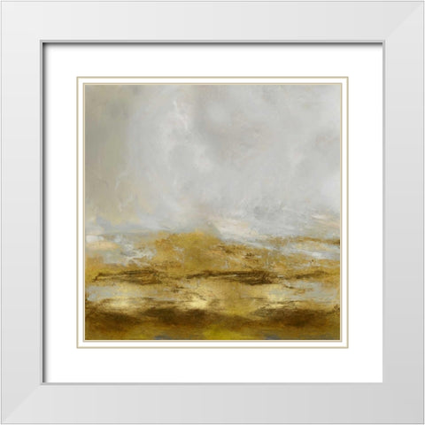 Golden Terra White Modern Wood Framed Art Print with Double Matting by Messina, Jake