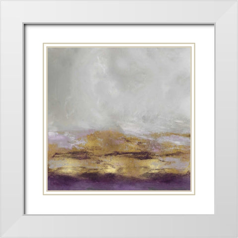 Terra in Amethyst White Modern Wood Framed Art Print with Double Matting by Messina, Jake