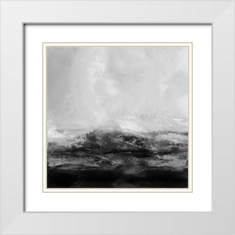 Terra in Grey White Modern Wood Framed Art Print with Double Matting by Messina, Jake