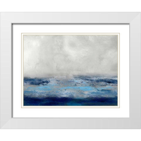 Terra Rising White Modern Wood Framed Art Print with Double Matting by Messina, Jake