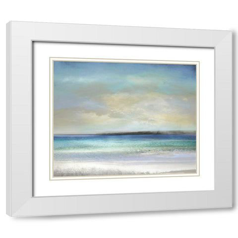 At the Shore White Modern Wood Framed Art Print with Double Matting by Messina, Jake
