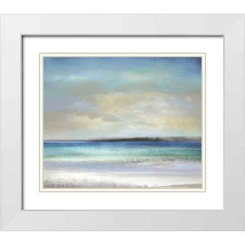 At the Shore White Modern Wood Framed Art Print with Double Matting by Messina, Jake