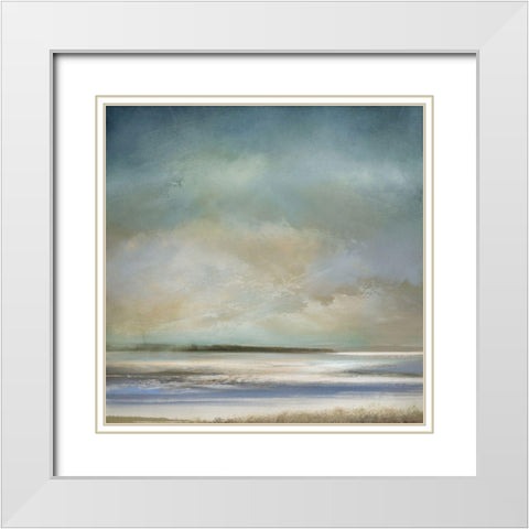 The Morning Shore White Modern Wood Framed Art Print with Double Matting by Messina, Jake