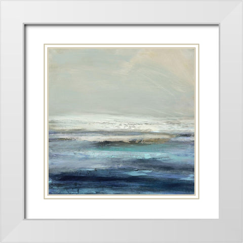 In Motion White Modern Wood Framed Art Print with Double Matting by Messina, Jake