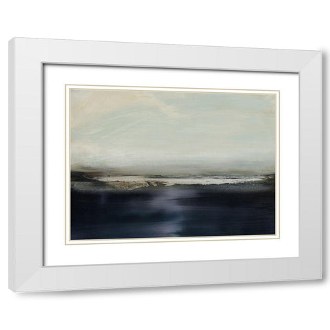 Land and Sky I White Modern Wood Framed Art Print with Double Matting by Messina, Jake