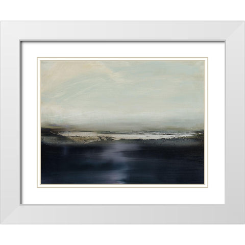 Land and Sky I White Modern Wood Framed Art Print with Double Matting by Messina, Jake
